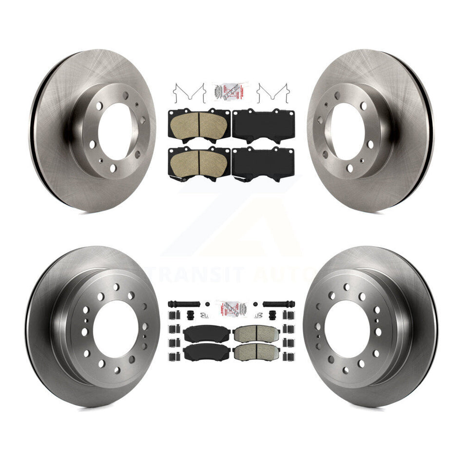 Front Ceramic Rear Semi-Metallic Pad & Disc Brake Rotor Kit For Toyota 4Runner FJ Cruiser K8A-103688