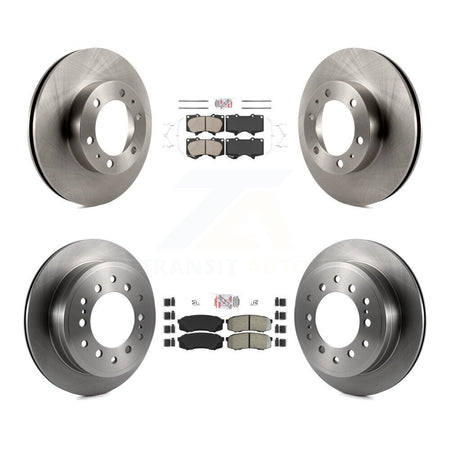 Front Ceramic Rear Semi-Metallic Pad & Disc Brake Rotor Kit For Toyota 4Runner FJ Cruiser K8A-103689