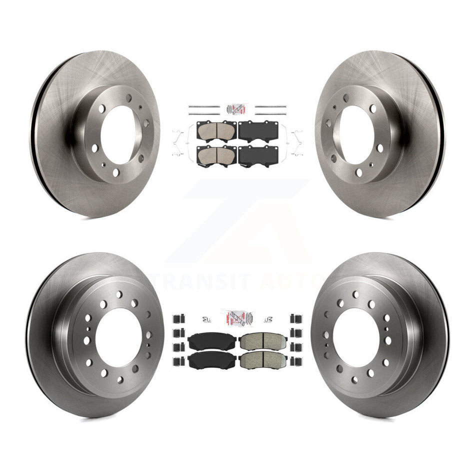 Front Ceramic Rear Semi-Metallic Pad & Disc Brake Rotor Kit For Toyota 4Runner FJ Cruiser K8A-103689