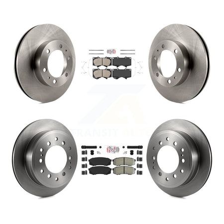Front Ceramic Rear Semi-Metallic Pad & Disc Brake Rotor Kit For Toyota 4Runner FJ Cruiser K8A-103690