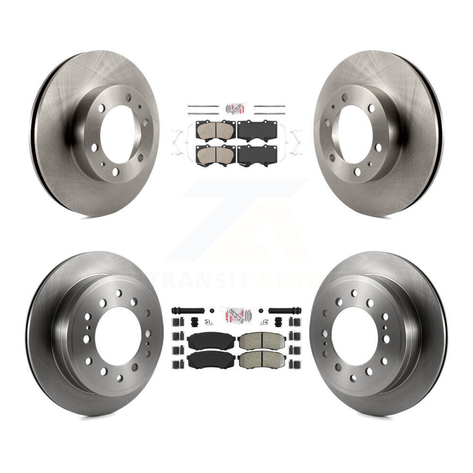 Front Ceramic Rear Semi-Metallic Pad & Disc Brake Rotor Kit For Toyota 4Runner FJ Cruiser K8A-103690