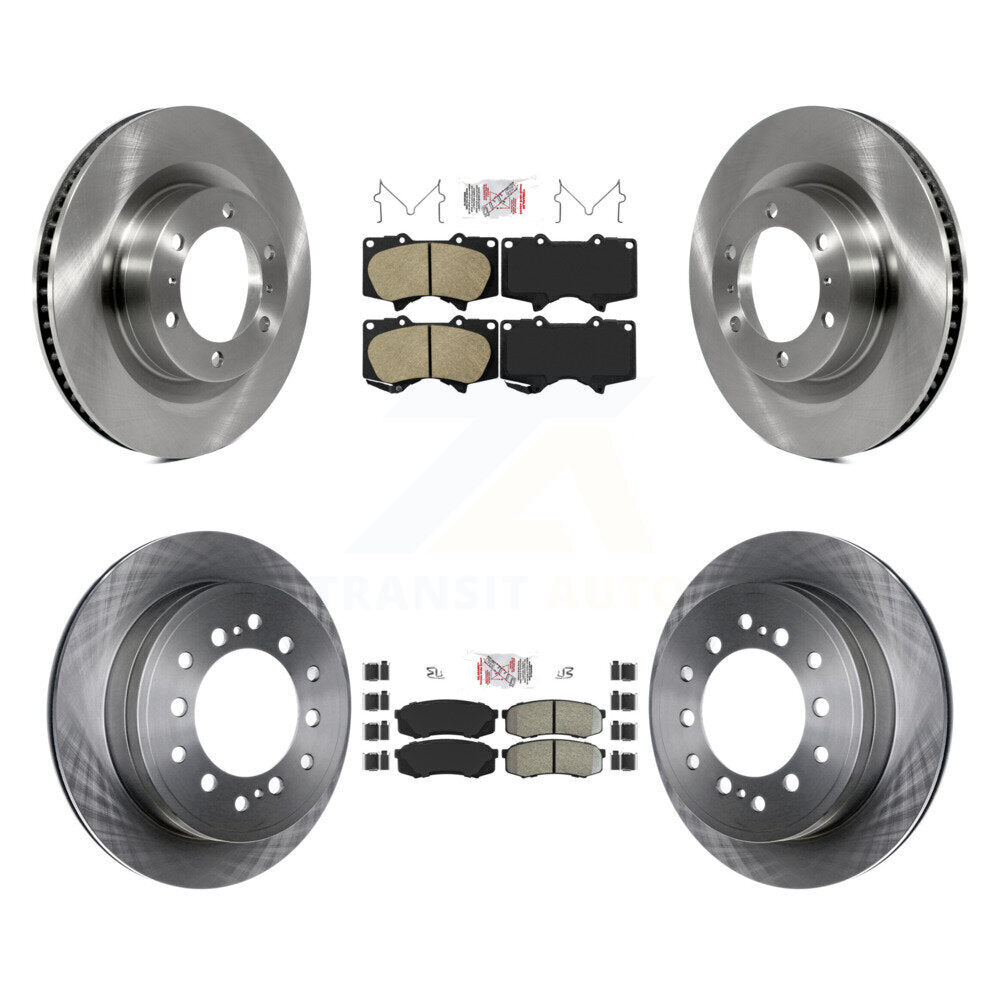 Front Ceramic Rear Semi-Metallic Pad Disc Brake Rotors Kit For Toyota 4Runner Lexus GX460 K8A-103699