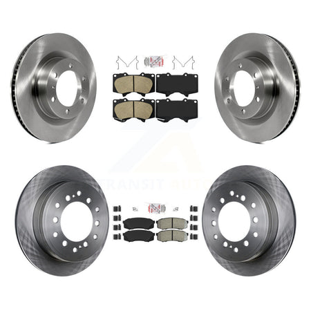 Front Ceramic Rear Semi-Metallic Pad Disc Brake Rotors Kit For Toyota 4Runner Lexus GX460 K8A-103699