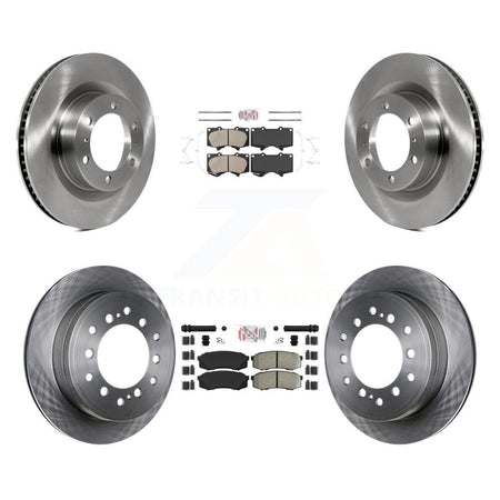 Front Ceramic Rear Semi-Metallic Pad Disc Brake Rotors Kit For Toyota 4Runner Lexus GX460 K8A-103702