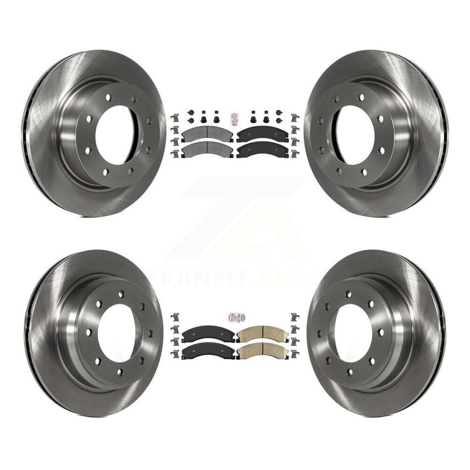 Front Semi-Metallic Rear Ceramic Pad Disc Brake Rotor Kit For Nissan NV2500 NV3500 NV1500 K8A-103704
