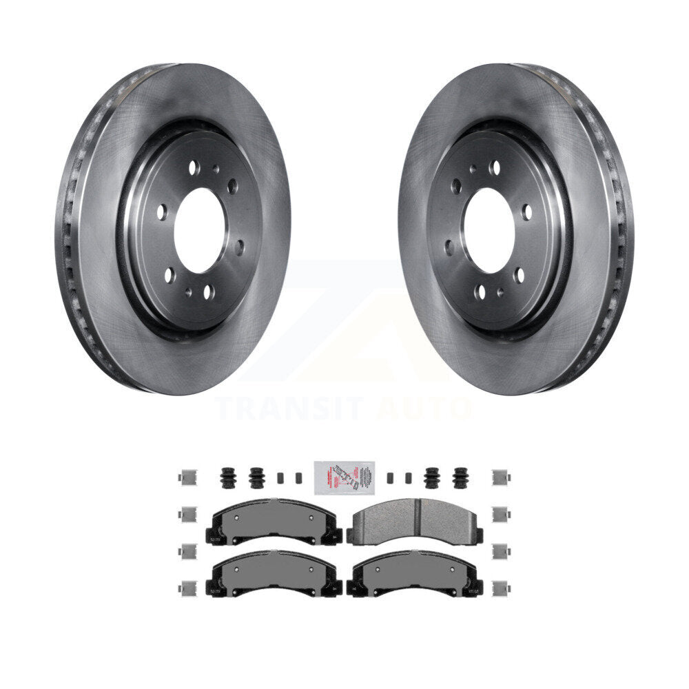 Front Disc Brake Rotors Semi-Metallic Pad Kit For Ford F-150 Expedition Lincoln Navigator K8A-103773
