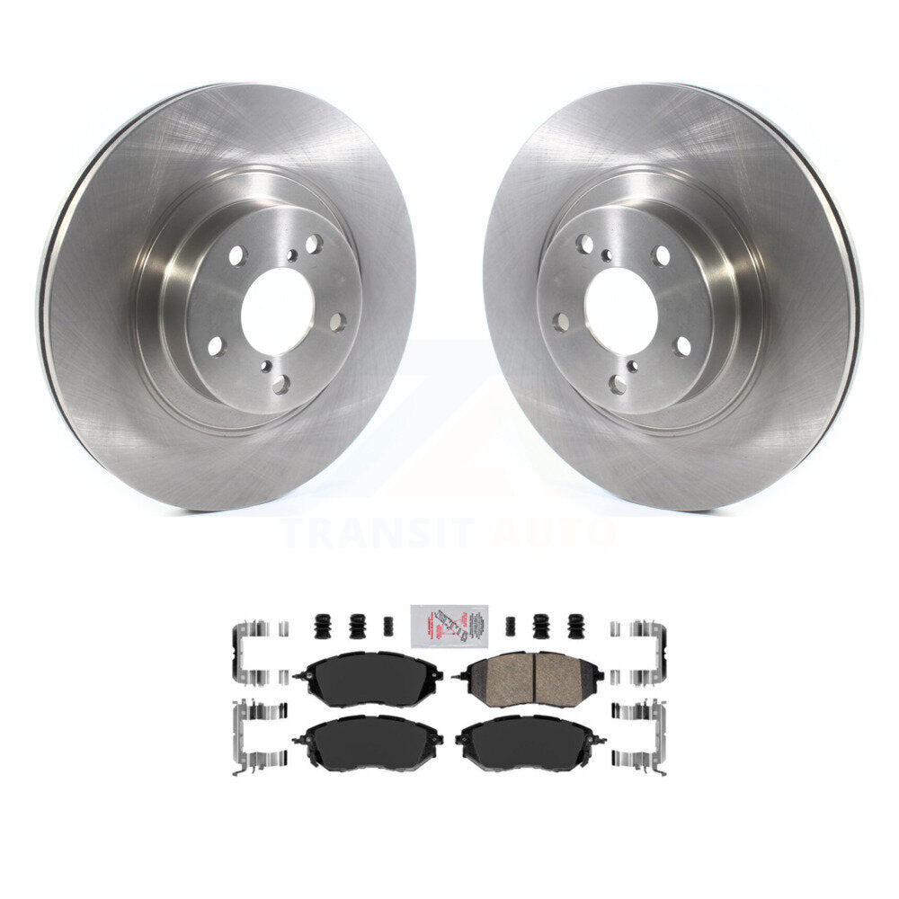 Front Brake Rotors Ceramic Pad Kit For 2009 Subaru Legacy With 292mm Diameter Rotor K8A-103789