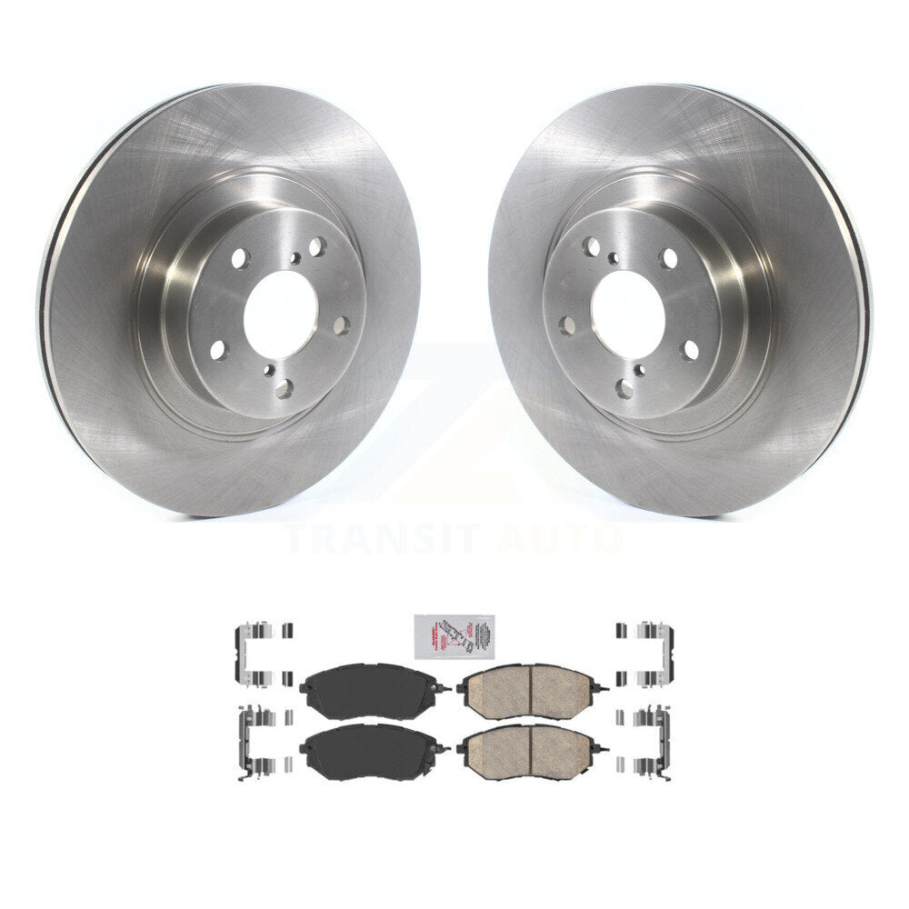 Front Brake Rotors Ceramic Pad Kit For 2009 Subaru Legacy With 292mm Diameter Rotor K8A-103791