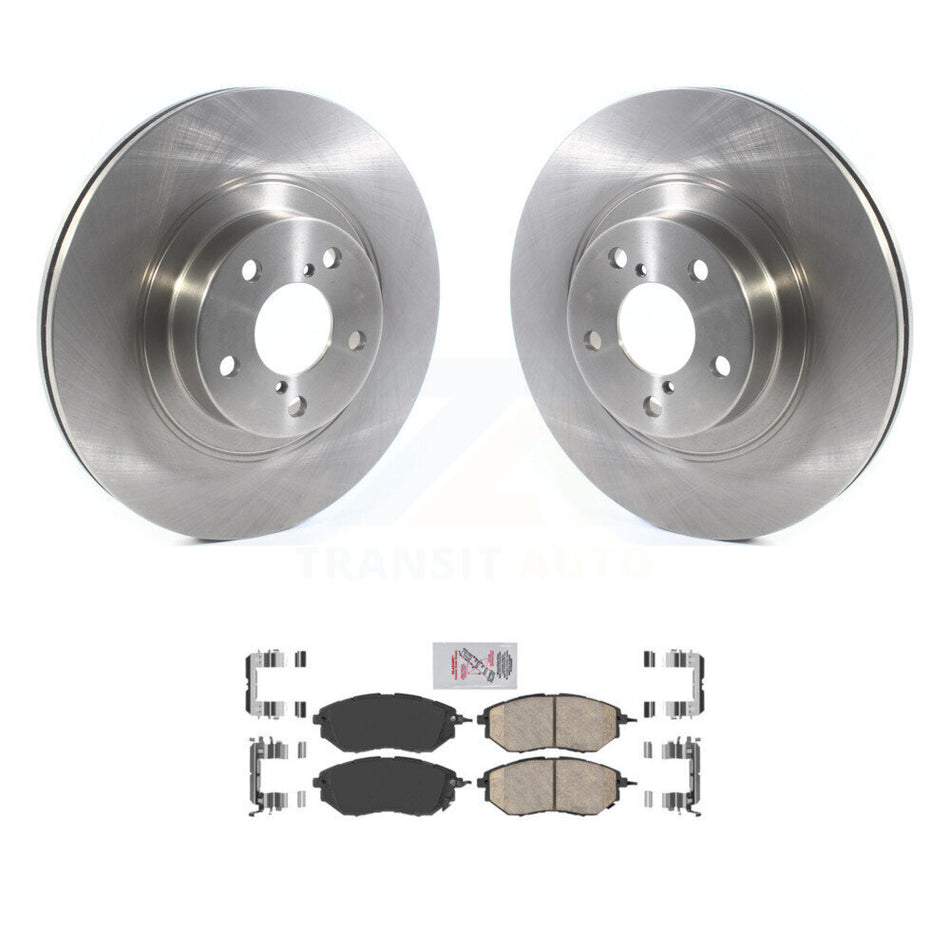 Front Brake Rotors Ceramic Pad Kit For 2009 Subaru Legacy With 292mm Diameter Rotor K8A-103791