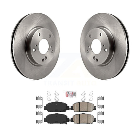 Front Disc Brake Rotors And Ceramic Pads Kit For 2017 Honda Accord LX-S K8A-103819