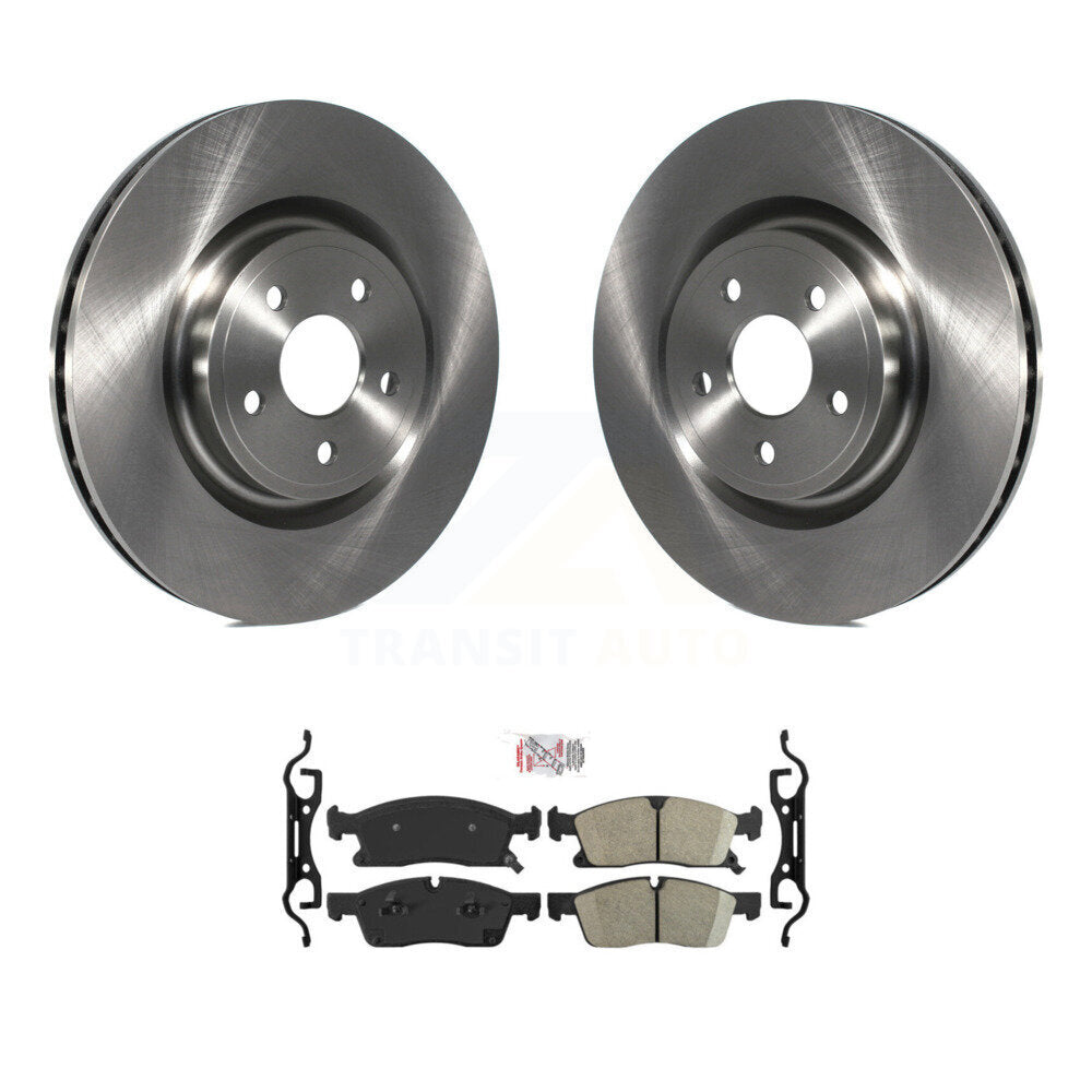 Front Brake Rotors Ceramic Pad Kit For 2017 Dodge Durango With 380mm Diameter Rotor K8A-103864