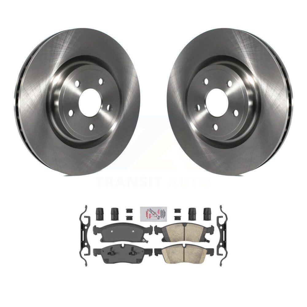 Front Brake Rotors Ceramic Pad Kit For 2017 Dodge Durango With 380mm Diameter Rotor K8A-103867