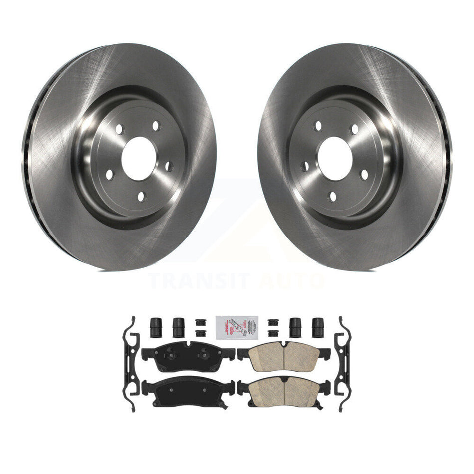 Front Brake Rotors Ceramic Pad Kit For 2017 Dodge Durango With 380mm Diameter Rotor K8A-103869