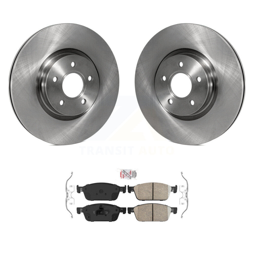 Front Brake Rotor & Ceramic Pad Kit For 2013-2018 Ford Focus ST With 320mm Diameter K8A-103878
