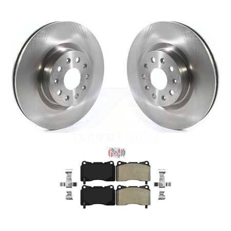 Front Disc Brake Rotors And Semi-Metallic Pads Kit For Cadillac CTS CT6 K8A-103918