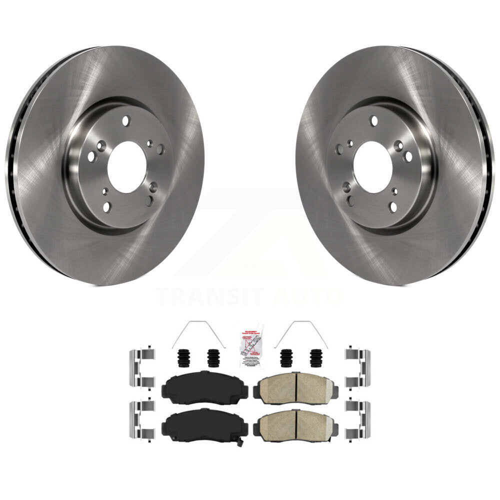 Front Disc Brake Rotors And Ceramic Pad Kit For 2004-2005 Acura TL Automatic transmission K8A-104050