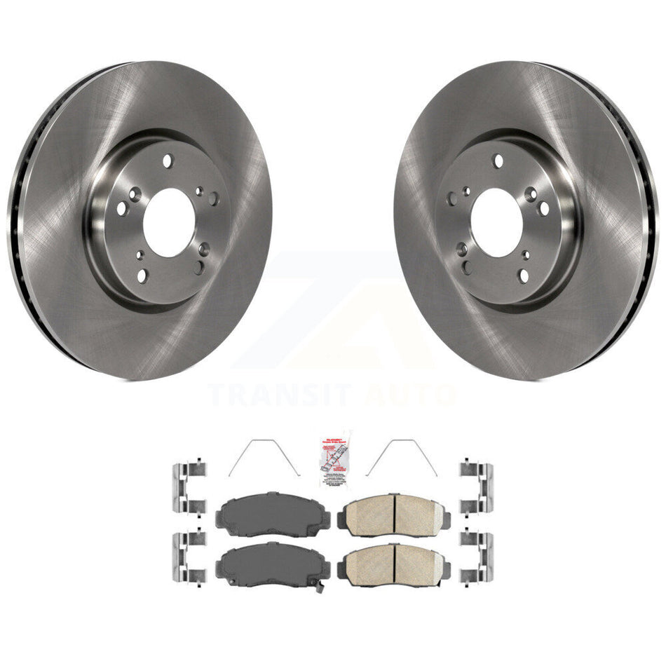 Front Disc Brake Rotors And Ceramic Pad Kit For 2004-2005 Acura TL Automatic transmission K8A-104052
