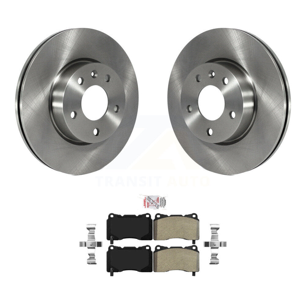 Front Disc Brake Rotors And Semi-Metallic Pads Kit For 2019 Cadillac ATS Base K8A-104092