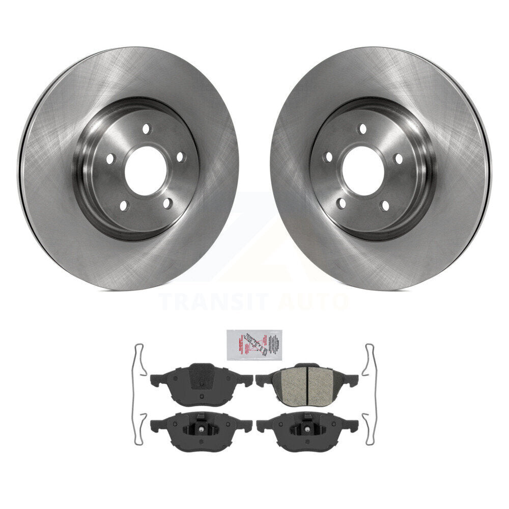 Front Brake Rotor & Semi-Metallic Pad Kit For 2014 Ford Transit Connect 104.8" wheel base K8A-104123
