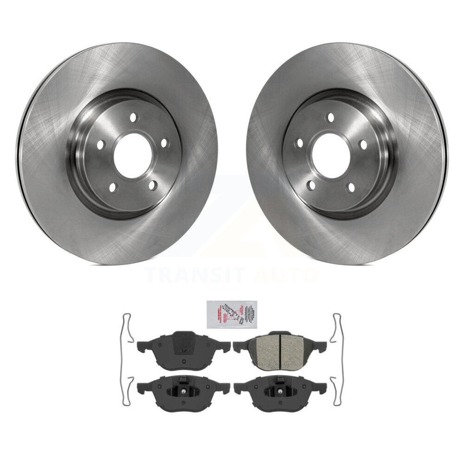Front Brake Rotor & Semi-Metallic Pad Kit For 2014 Ford Transit Connect 104.8" wheel base K8A-104123