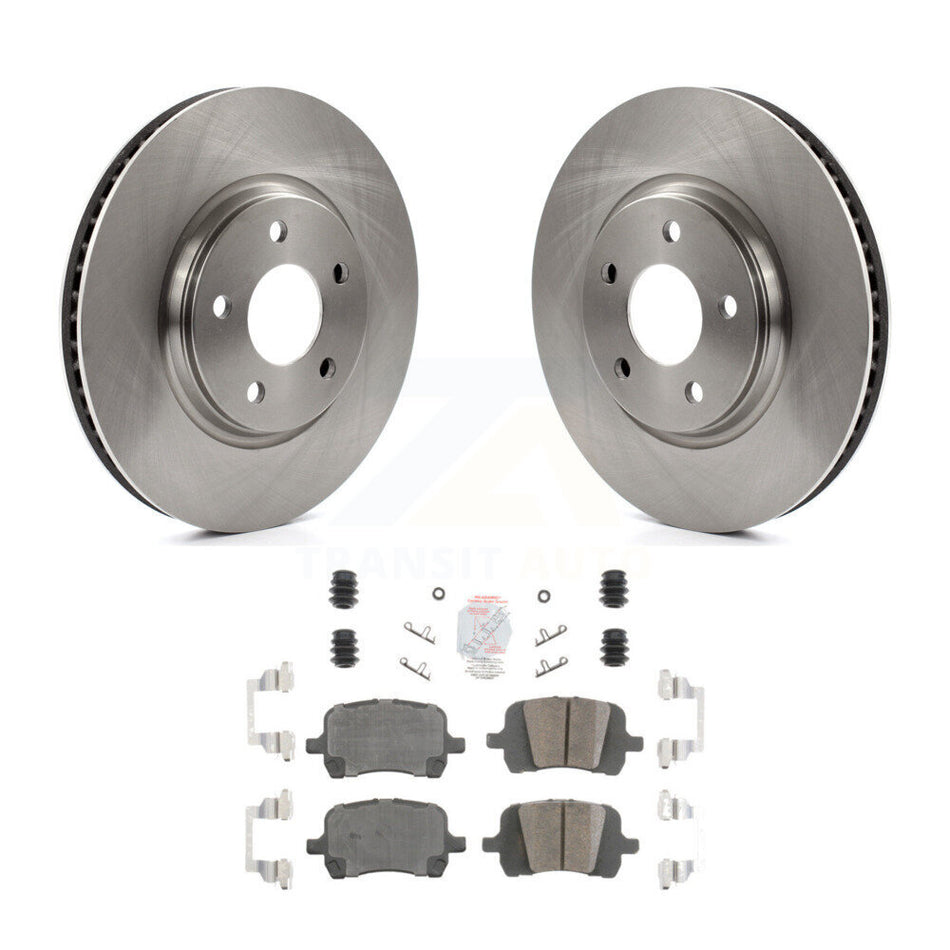 Front Brake Rotor & Ceramic Pad Kit For Chevrolet Malibu Pontiac G6 Cobalt G5 Saturn Aura K8A-104147