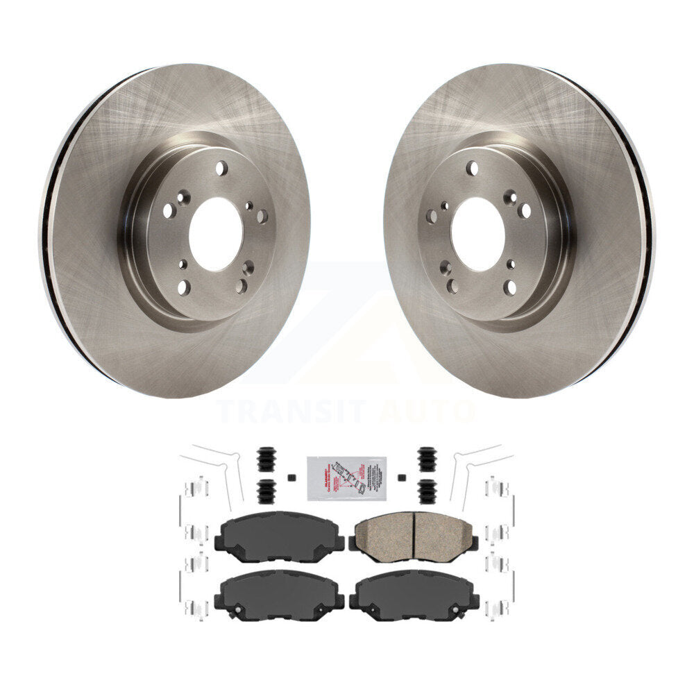 Front Disc Brake Rotors And Ceramic Pads Kit For Honda Civic CR-V Acura ILX K8A-104178