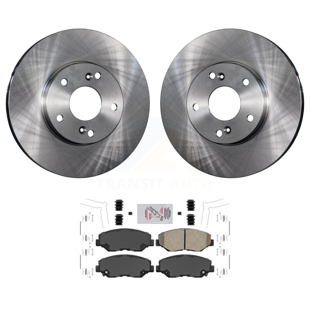 Front Disc Brake Rotors And Ceramic Pads Kit For Honda Civic CR-Z K8A-104184