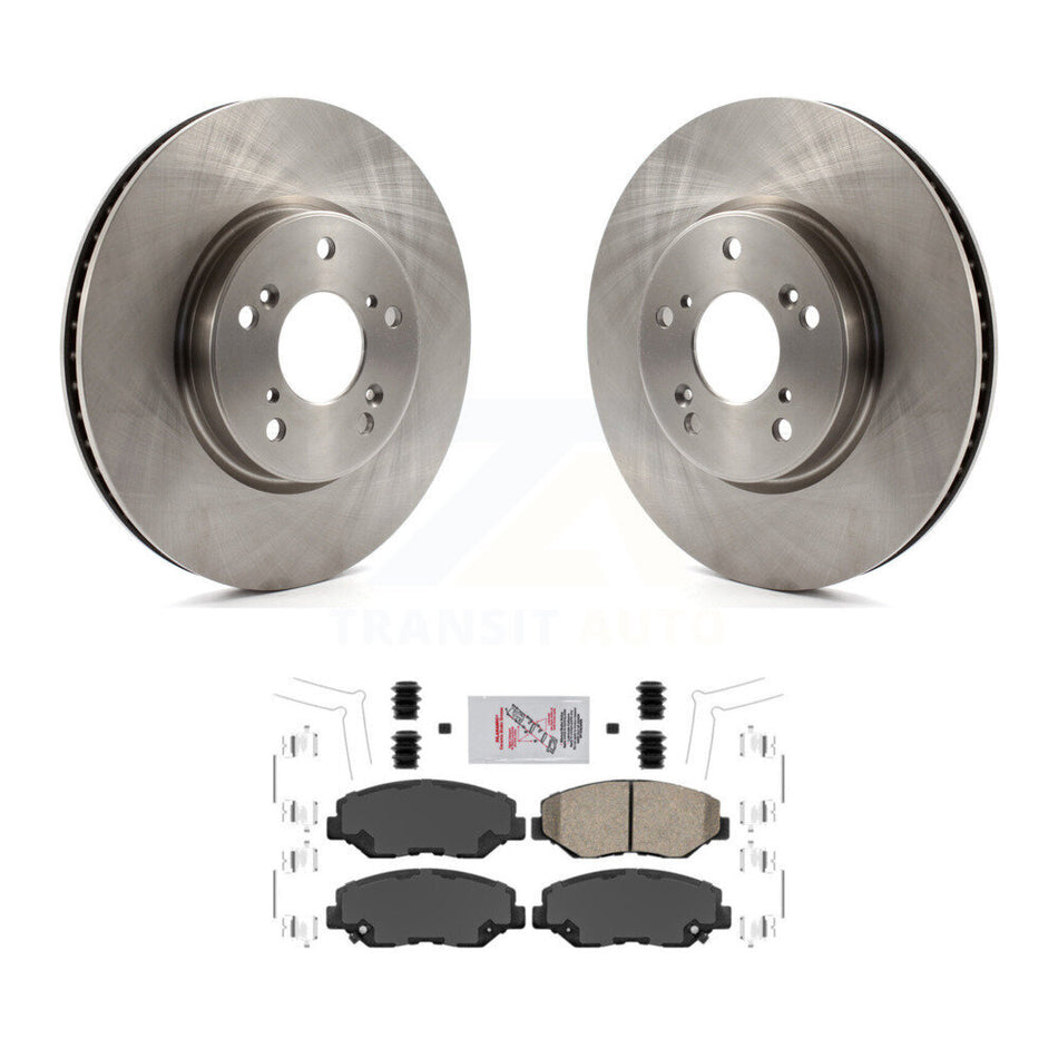 Front Disc Brake Rotor & Ceramic Pad Kit For 2015 Honda Civic EX with Manual transmission K8A-104187