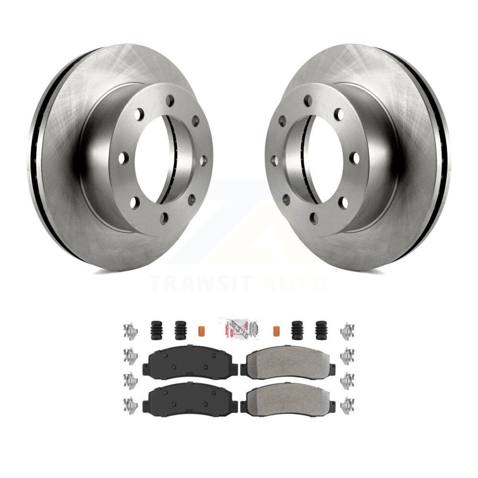 Front Disc Brake Rotors And Semi-Metallic Pads Kit For Ford F-250 Super Duty F-350 K8A-104198