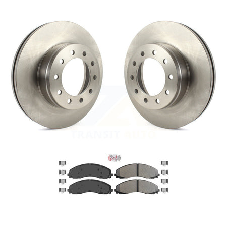 Front Disc Brake Rotors And Semi-Metallic Pads Kit For Ford F-450 Super Duty F-550 F-600 K8A-104235