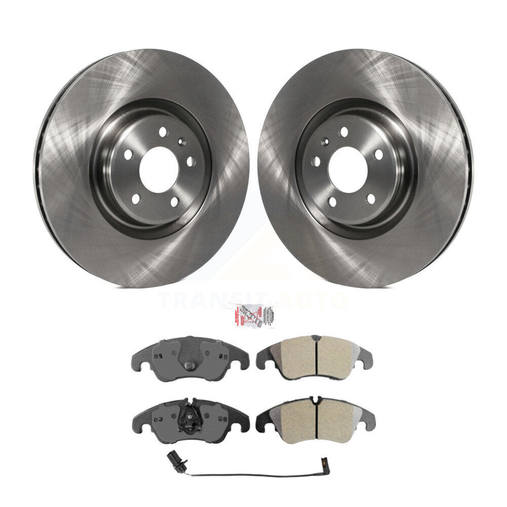 Front Brake Rotors Semi-Metallic Pad Kit For 2014 Audi A6 With 356mm Diameter Rotor K8A-104257