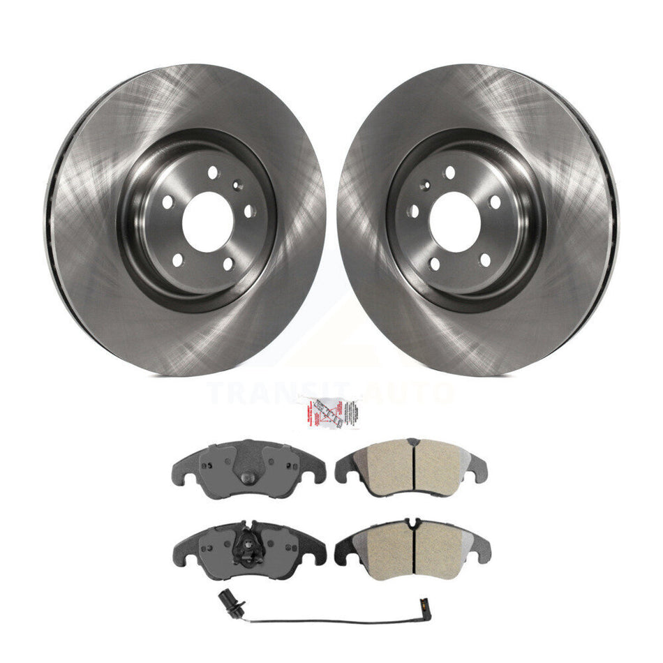 Front Brake Rotors Semi-Metallic Pad Kit For 2014 Audi A6 With 356mm Diameter Rotor K8A-104257