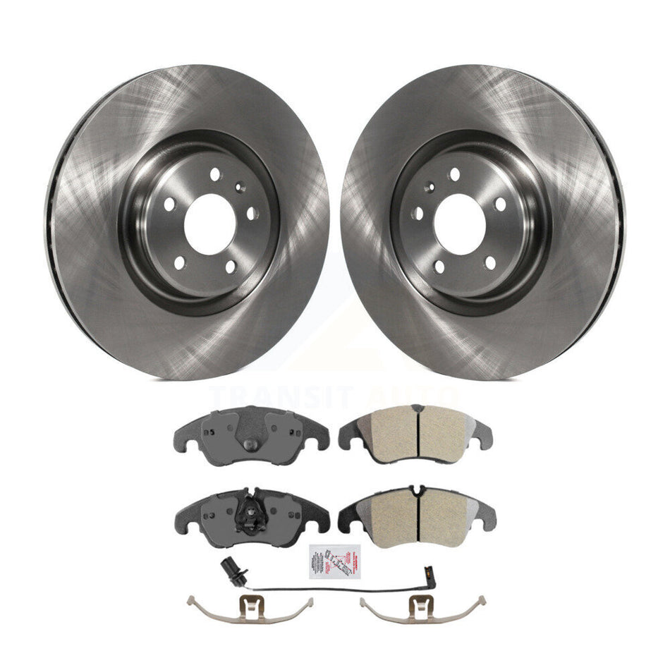 Front Brake Rotors Semi-Metallic Pad Kit For 2014 Audi A6 With 356mm Diameter Rotor K8A-104257