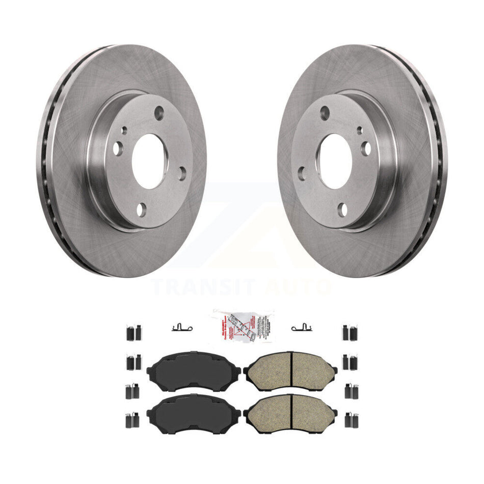 Front Disc Brake Rotors And Semi-Metallic Pads Kit For Mazda Protege K8A-104262