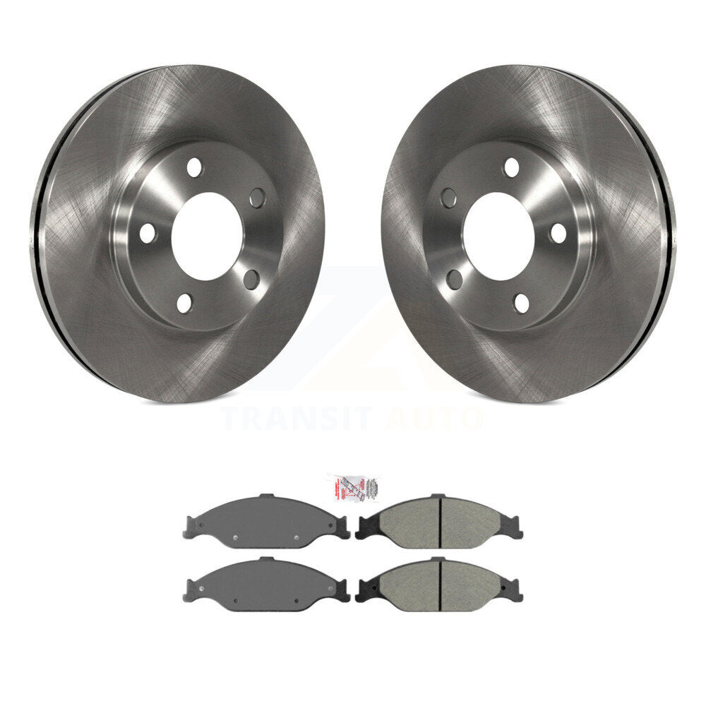 Front Disc Brake Rotors And Semi-Metallic Pads Kit For Ford Mustang K8A-104263