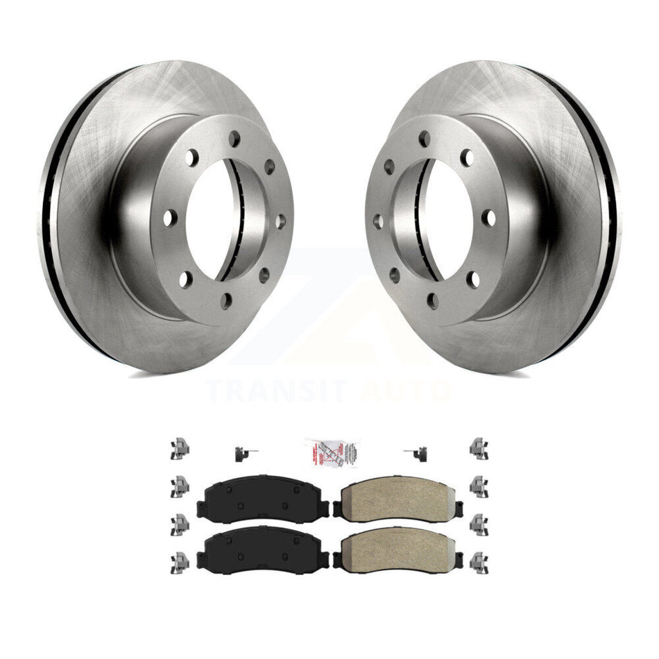 Front Disc Brake Rotors And Semi-Metallic Pads Kit For Ford F-250 Super Duty F-350 4WD K8A-104268