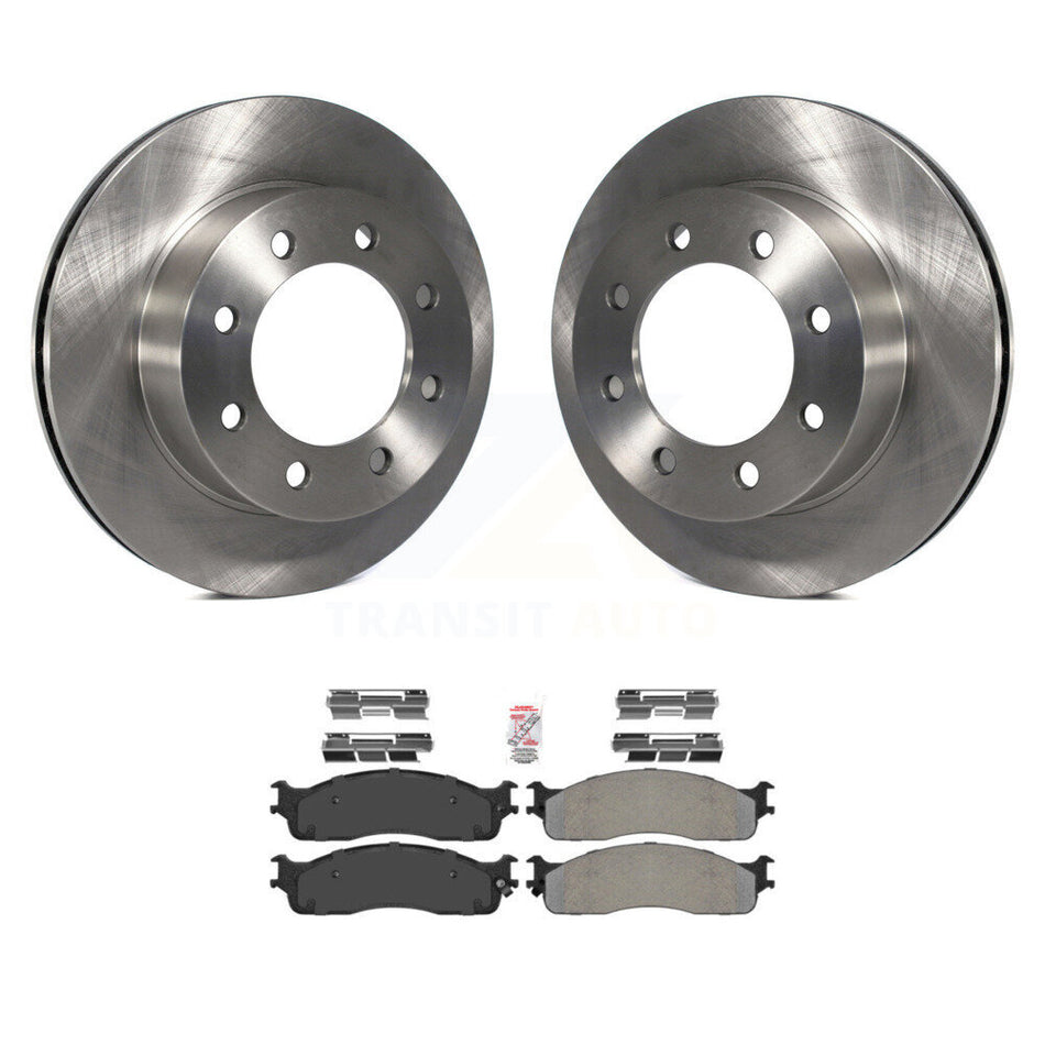 Front Disc Brake Rotors And Semi-Metallic Pads Kit For Dodge Ram 1500 3500 2500 K8A-104282
