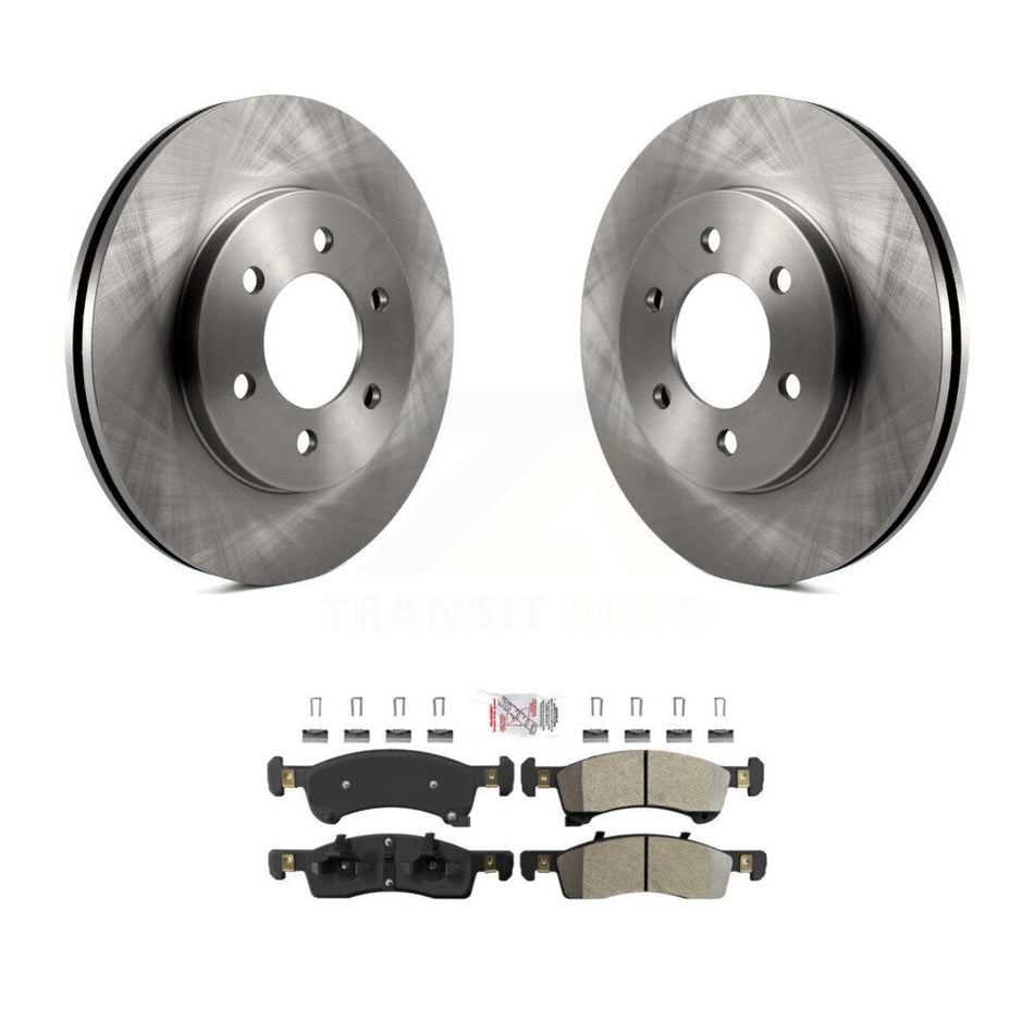 Front Disc Brake Rotors And Semi-Metallic Pads Kit For Ford Expedition Lincoln Navigator K8A-104339