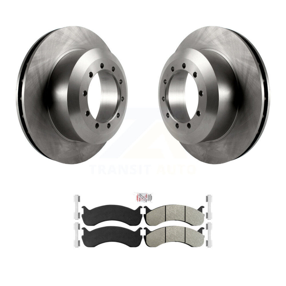 Front Disc Brake Rotors And Semi-Metallic Pads Kit For Ford F-53 Motorhome Chassis K8A-104341