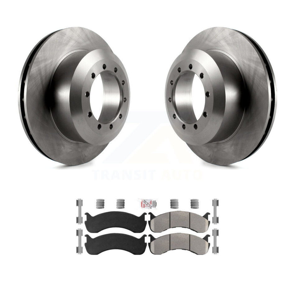 Front Disc Brake Rotors And Semi-Metallic Pads Kit For Ford F-53 Motorhome Chassis K8A-104342