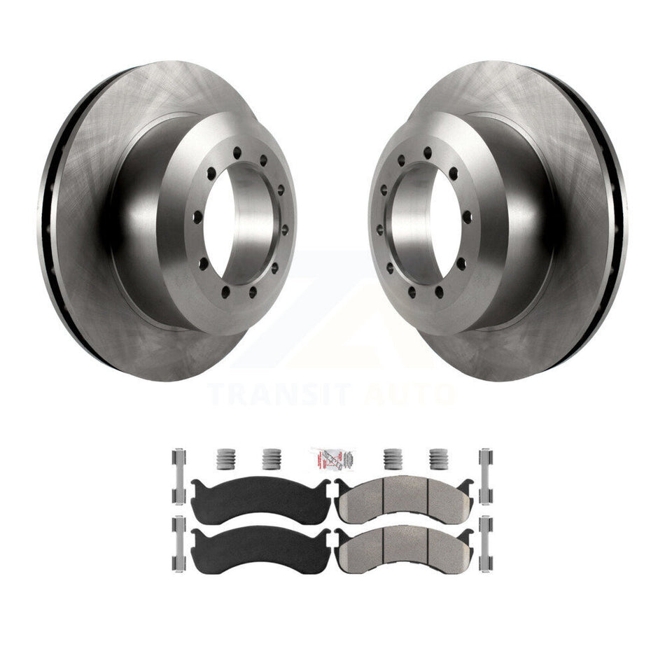 Front Disc Brake Rotors And Semi-Metallic Pads Kit For Ford F-53 Motorhome Chassis K8A-104342