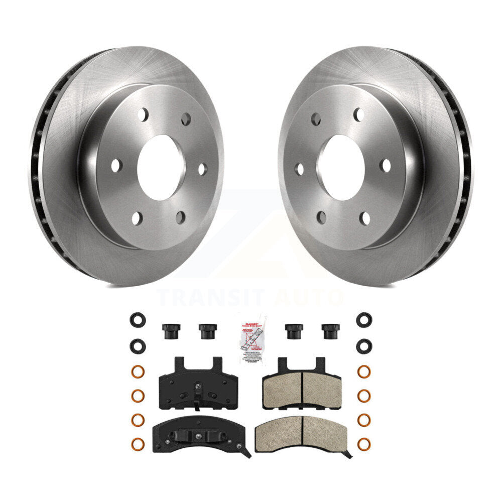 Front Disc Brake Rotor Semi-Metallic Pad Kit For Chevrolet Tahoe GMC Yukon K2500 Suburban K8A-104353