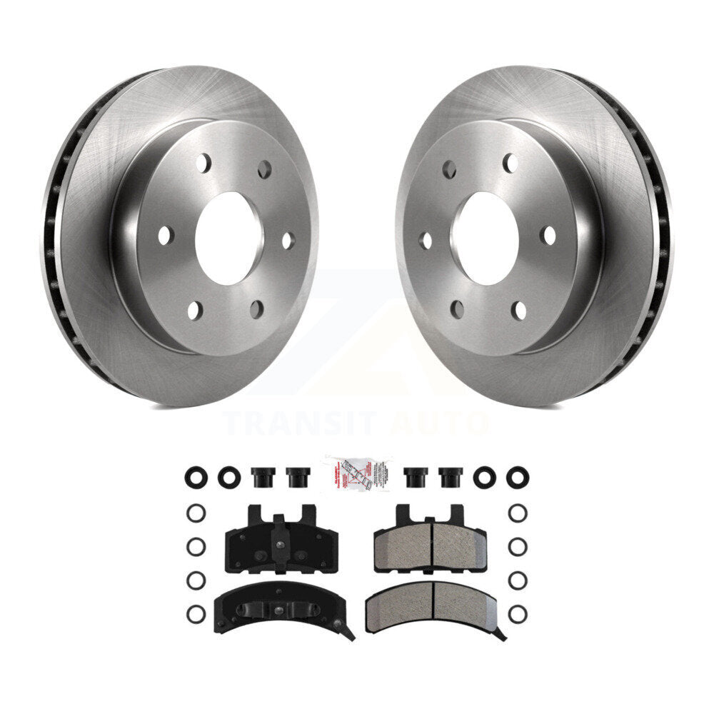 Front Brake Rotors Semi-Metallic Pad Kit For K1500 Chevrolet GMC K2500 Tahoe Yukon Blazer K8A-104356