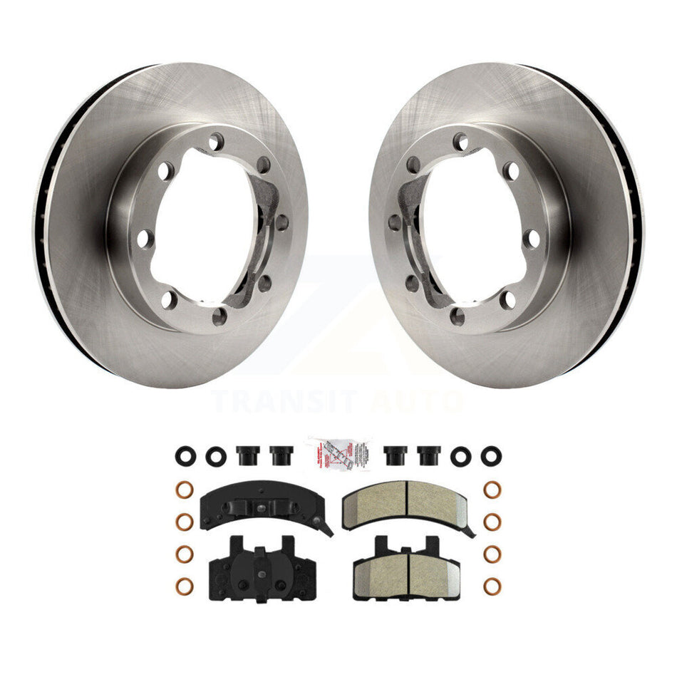 Front Disc Brake Rotors And Semi-Metallic Pads Kit For GMC K2500 Chevrolet K1500 Suburban K8A-104359