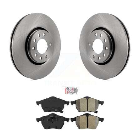 Front Disc Brake Rotors And Semi-Metallic Pads Kit For Saab 9-3 9-5 K8A-104370