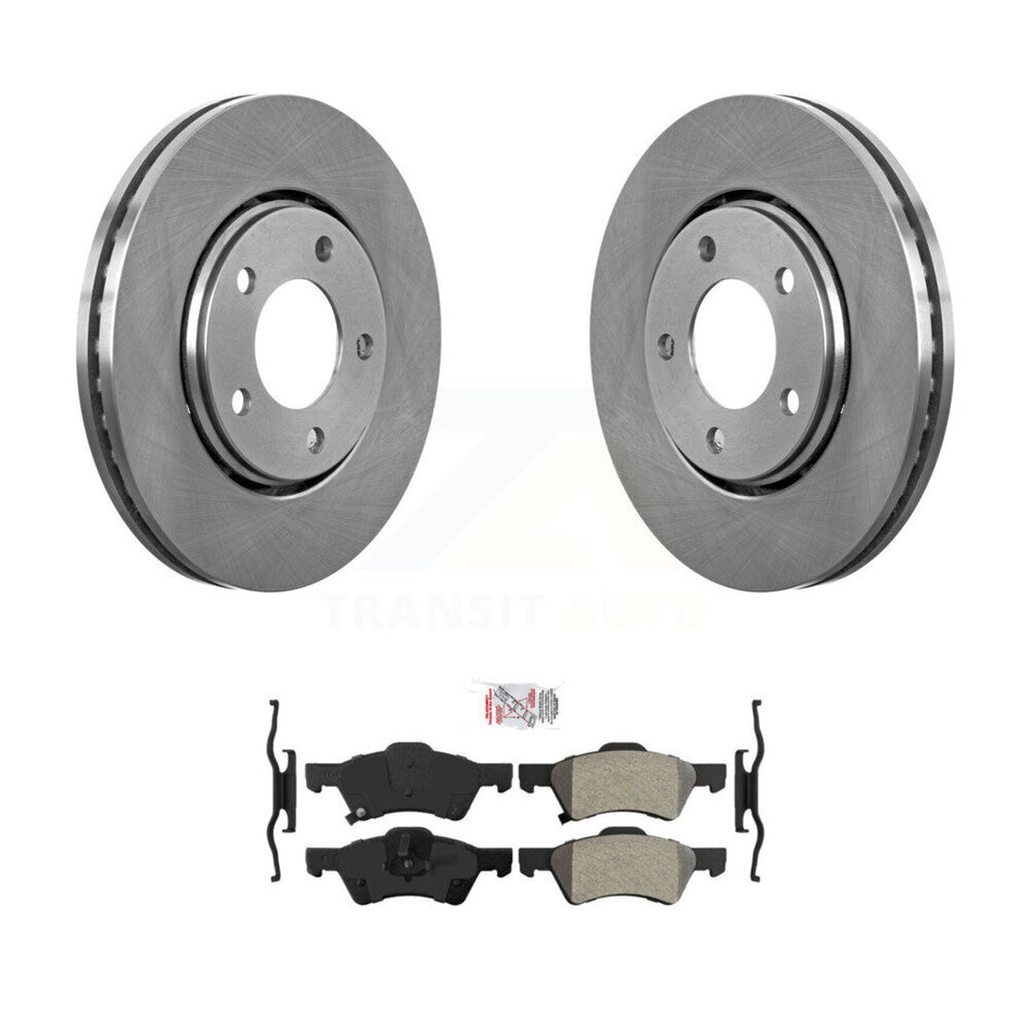 Front Disc Brake Rotors And Semi-Metallic Pads Kit For Dodge Caravan Chrysler Voyager K8A-104383