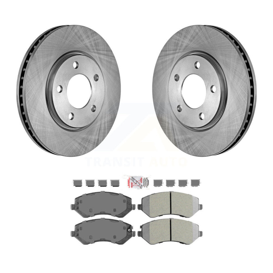 Front Disc Brake Rotor And Semi-Metallic Pad Kit For Dodge Grand Caravan Chrysler Voyager K8A-104385