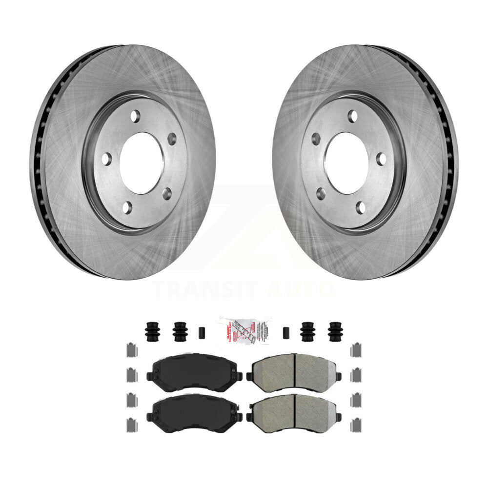 Front Disc Brake Rotor And Semi-Metallic Pad Kit For Dodge Grand Caravan Chrysler Voyager K8A-104386