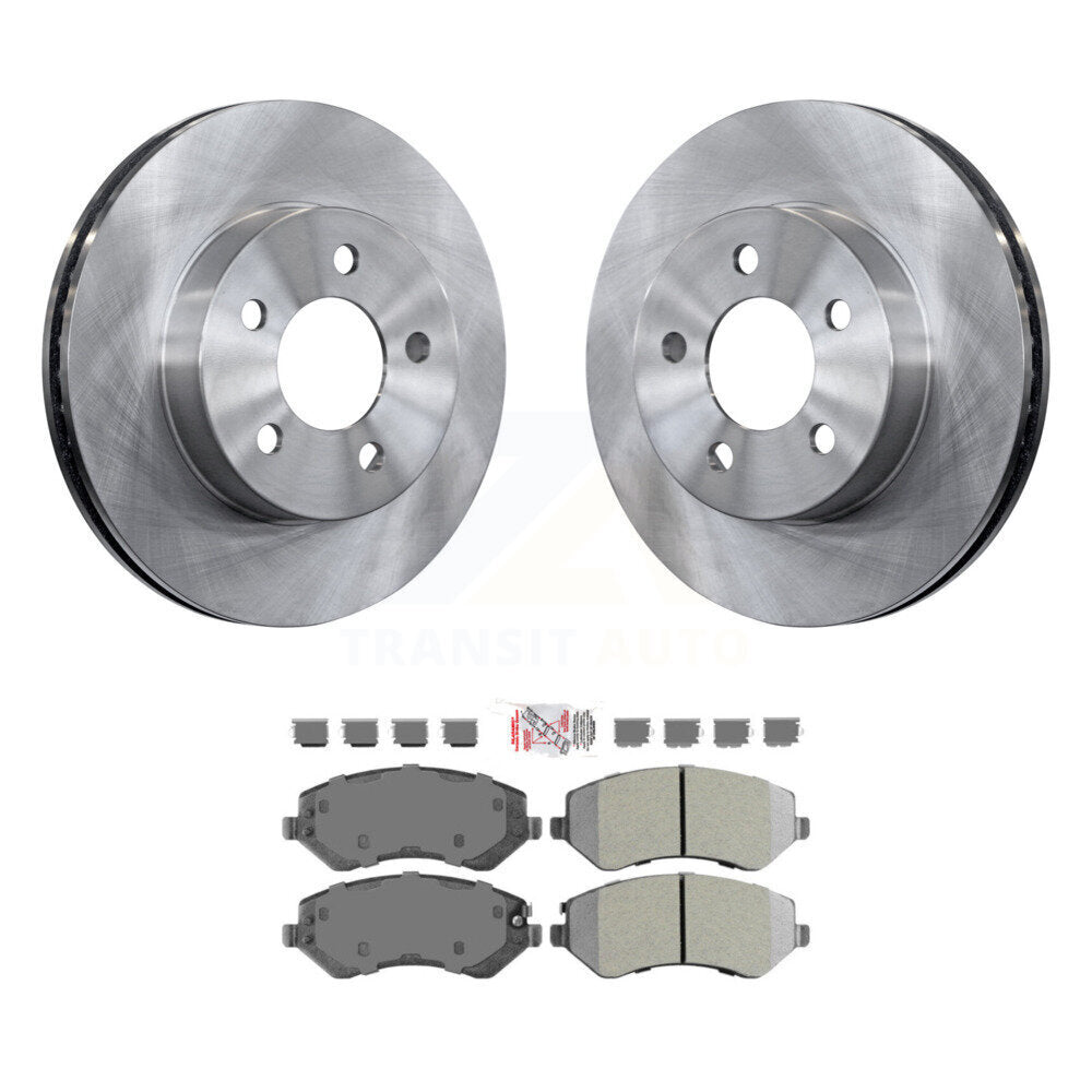 Front Disc Brake Rotors And Semi-Metallic Pads Kit For 2002-2007 Jeep Liberty K8A-104387