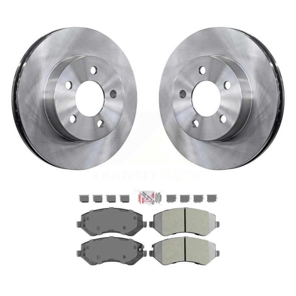 Front Disc Brake Rotors And Semi-Metallic Pads Kit For 2002-2007 Jeep Liberty K8A-104387